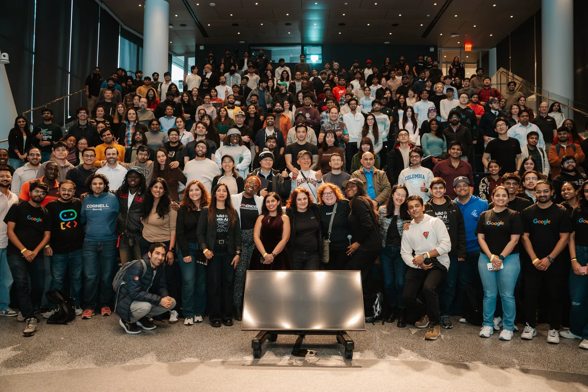 Participants gathered for the GDG NYC Build With AI Hackathon.